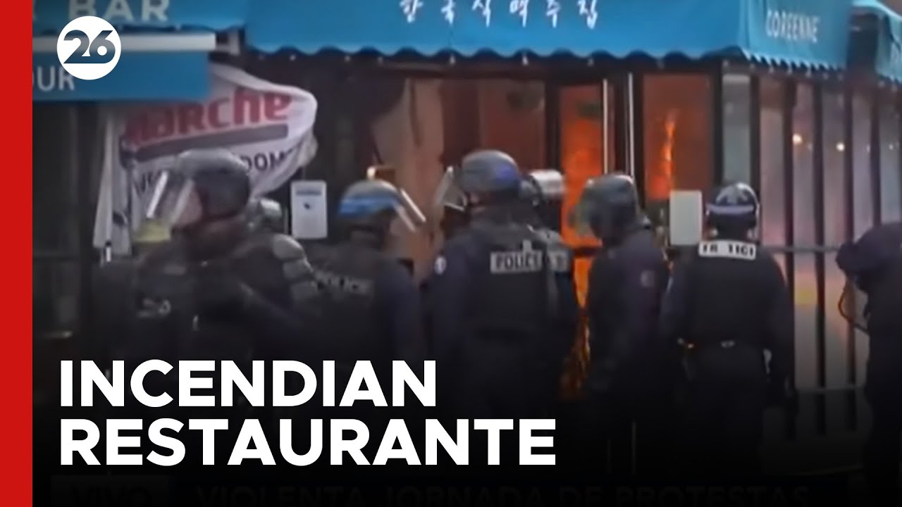 🔴 EN VIVO - PROTESTAS EN FRANCIA | Así incendiaban un restaurante en París