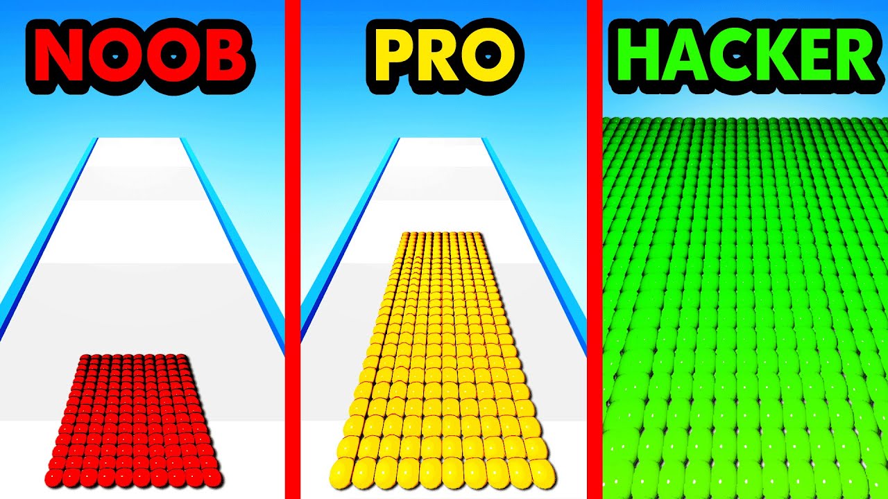NOOB vs PRO vs HACKER BALL ARMY