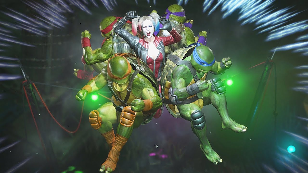 Injustice 2: TMNT Vs Harley Quinn | All Intro/Interaction Dialogues & Clash Quotes + Super Moves