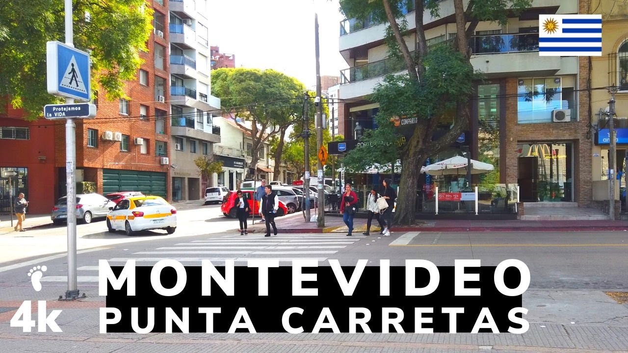 [4K] Walking in a rich area in the capital of Uruguay. 🇺🇾 Punta Carretas - Montevideo / 2023