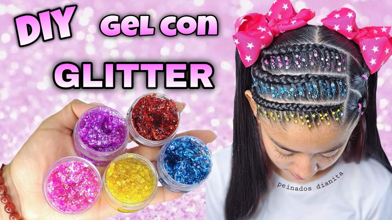 Como realizar tu propio gel con brillos ✨ | Haz tu misma el gel con glitter para tus peinados 🌈✨