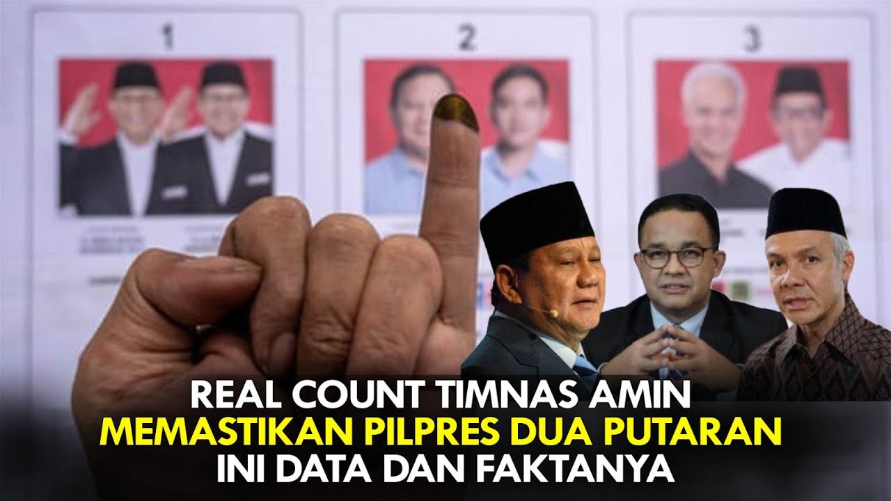 REAL COUNT TIMNAS AMIN MEMASTIKAN PILPRES DUA PUTARAN. INI DATA DAN FAKTANYA