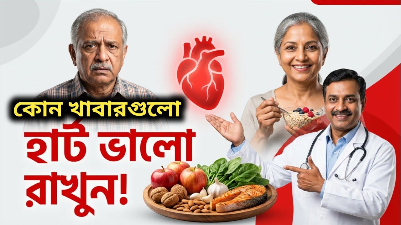 হার্ট ভালো রাখতে সেরা ৯টি খাবার | ৫০+ বয়সে হৃদযন্ত্র সুস্থ রাখার সহজ উপায়
