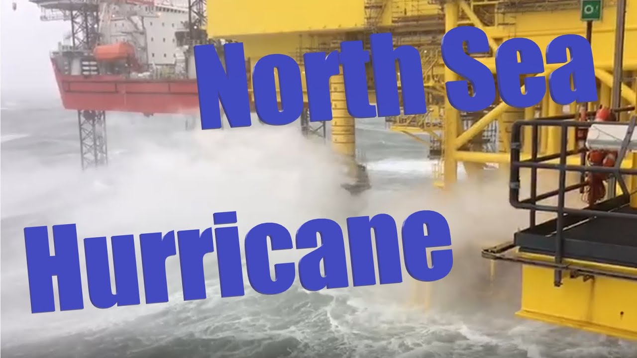 North Sea substation BorWin Alpha in violent Storm