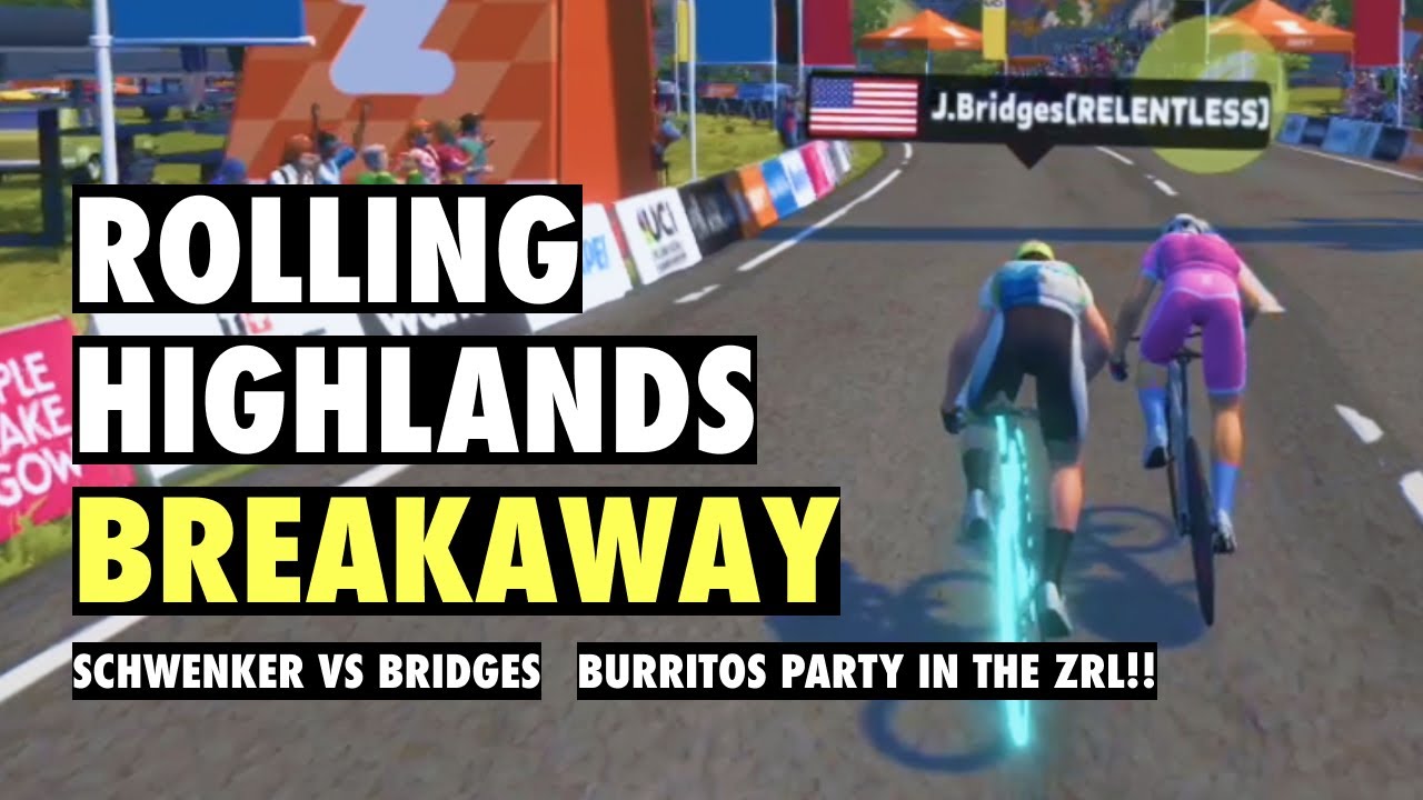 2 MEN BREAKAWAY in the first race of the Zwift Racing League season at the Rolling Highlands!