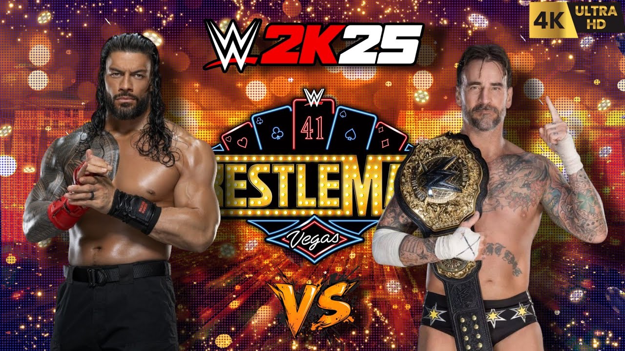 WWE 2K25 - Roman Reigns vs. CM Punk || World Heavyweight Title Match || PC™ Gameplay [4K60]
