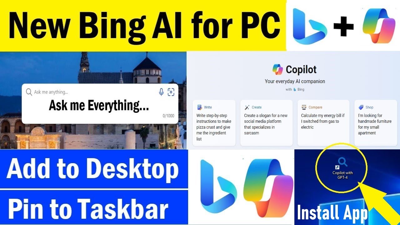 NEW Bing AI Copilot for PC | How to Install Microsoft Bing AI Copilot in PC | Download Bing AI in PC