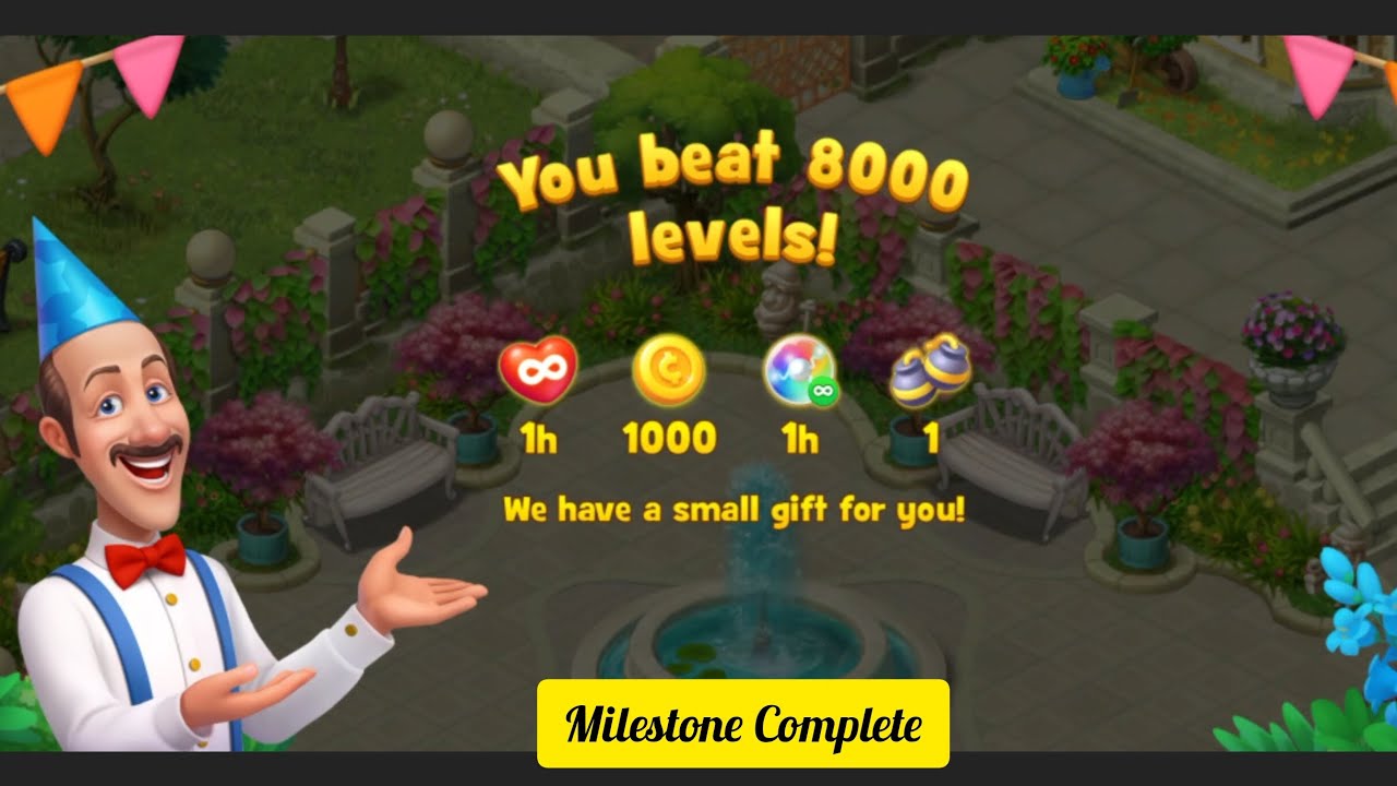 Gardenscapes ( 8000 Level Milestone Completed ) 👑