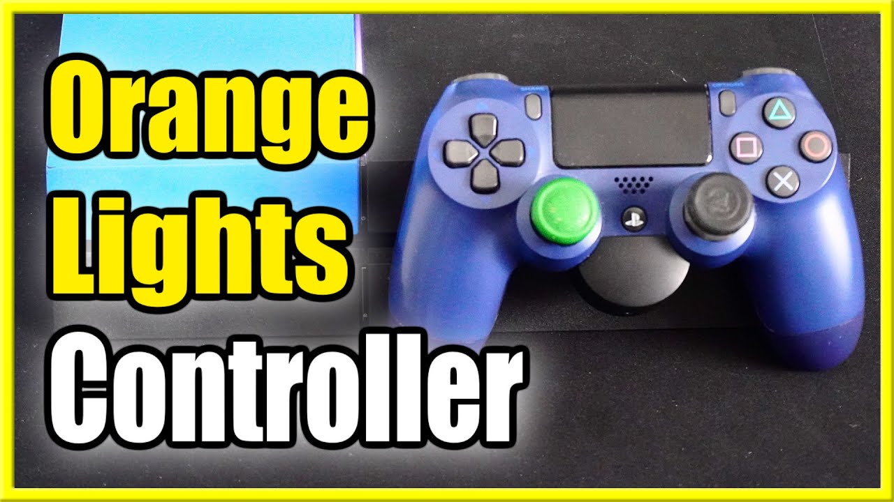 How to Fix Orange Light on PS4 Controller (Turns ON & OFF)(Won't Connect)