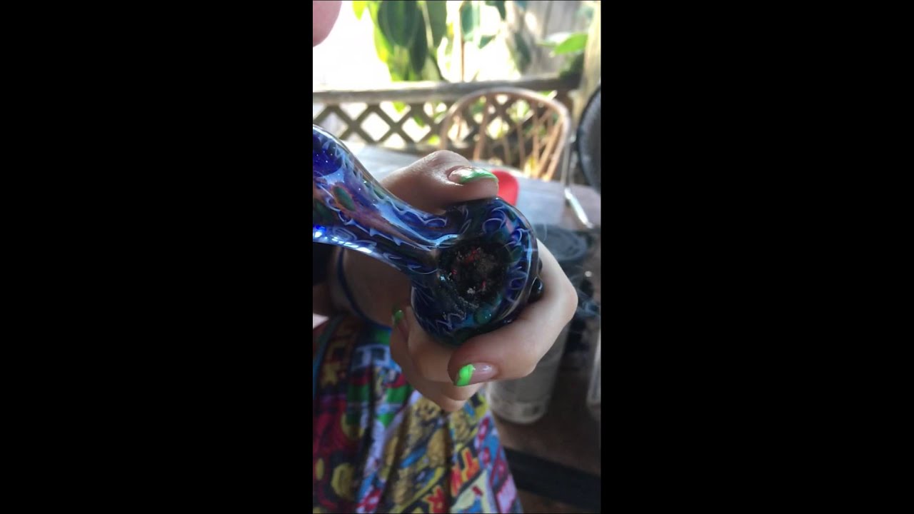 Slow motion Spoon pipe hit