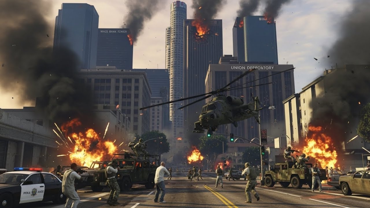 GTA 5 Chaos! Franklin vs Police 🚓🔥 | High-Octane Open World Action