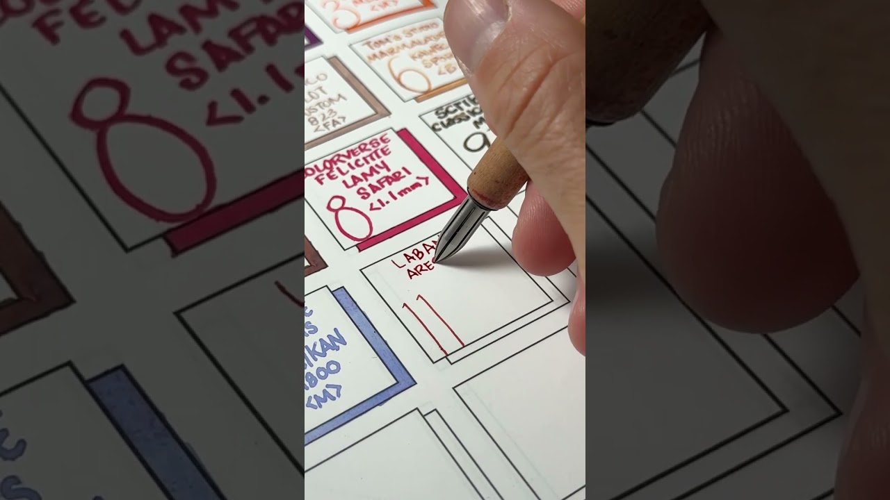 Swatching ink with the Kakimori Dip Nib Pen