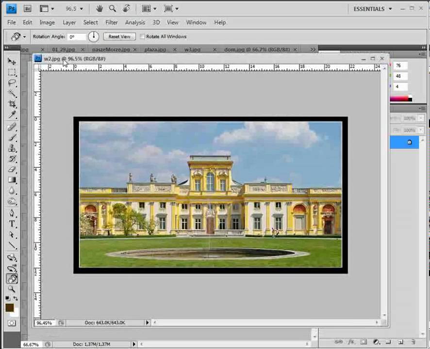 Adobe Photoshop CS4 - nowy interfejs użytkownia - tutorial
