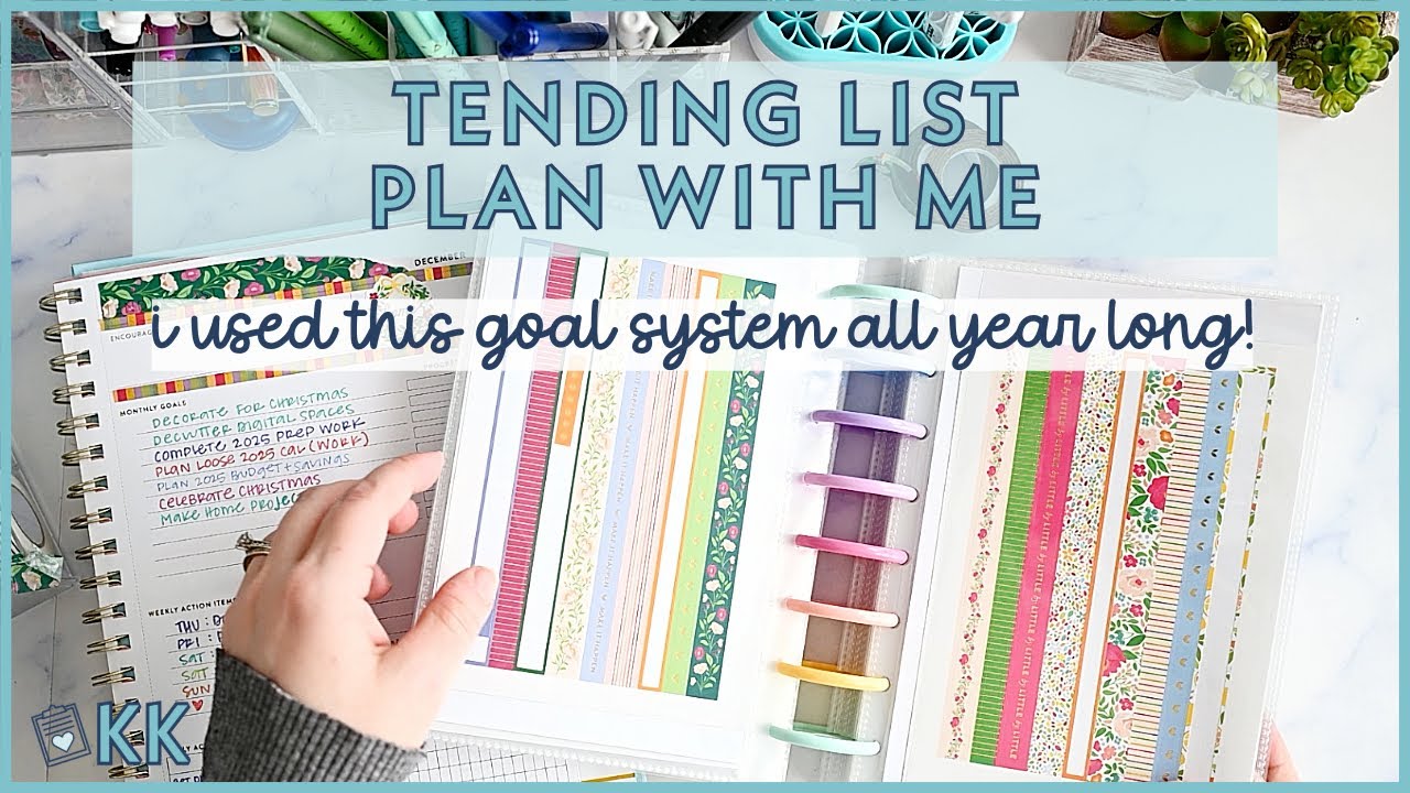 PowerSheets Tending List Plan with Me Monthly Review +Goalsetting | I Stuck with my Goals ALL YEAR!