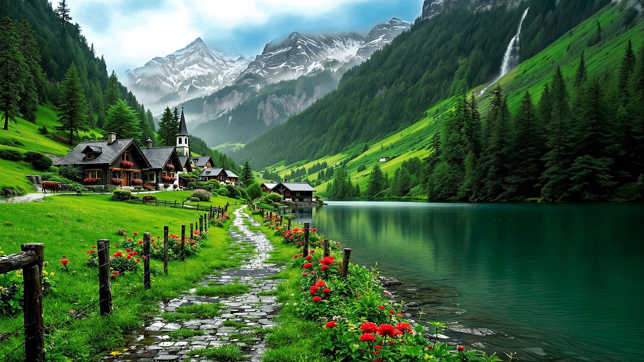 Switzerland 🇨🇭 Walking Through Heaven on Earth | Lungern Blue Lake & Wengen Scenic Landscape