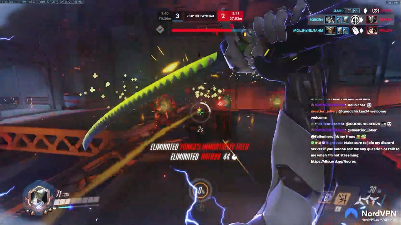 Overwatch Fastest Genji God Necros Assassin Of Kings Row -35 Elims-