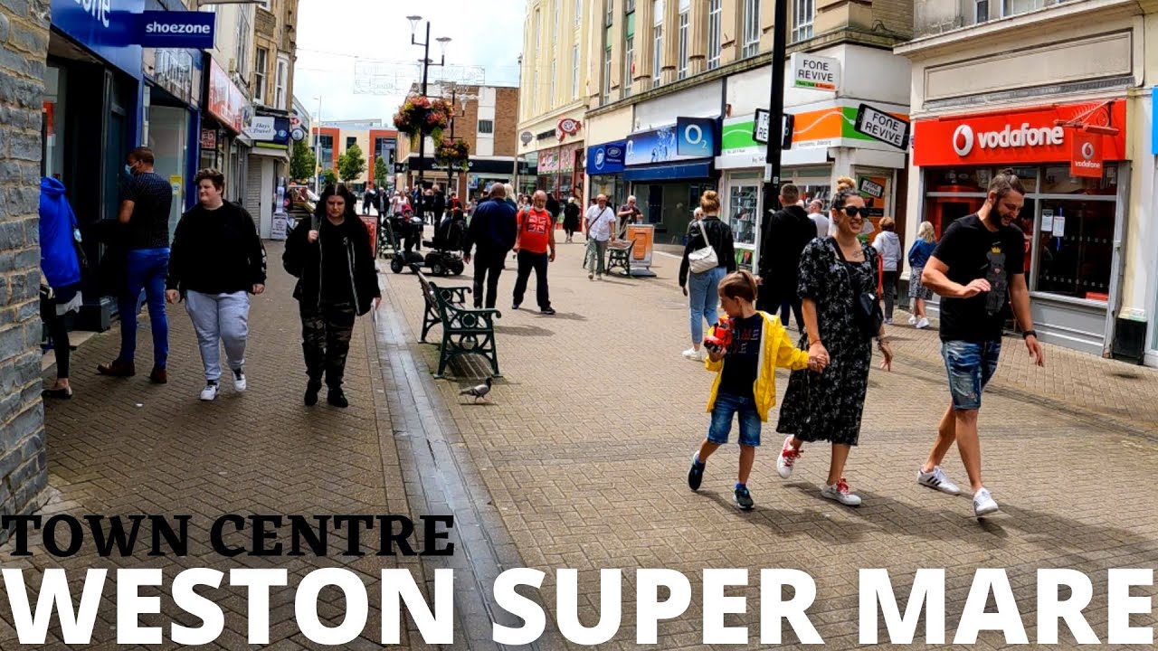 A walk through WESTON Super MARE - England - Town Centre