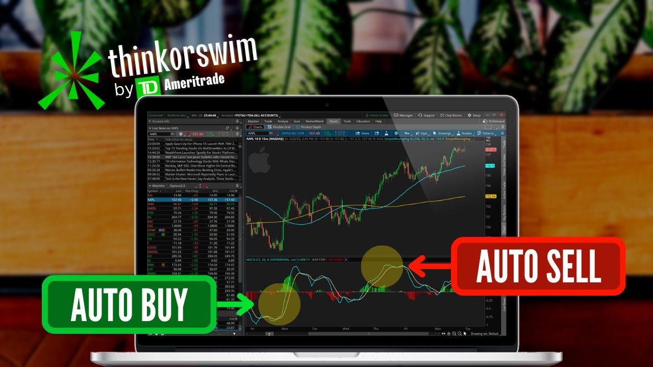 Automated Trade Using MACD & SMA on ThinkorSwim
