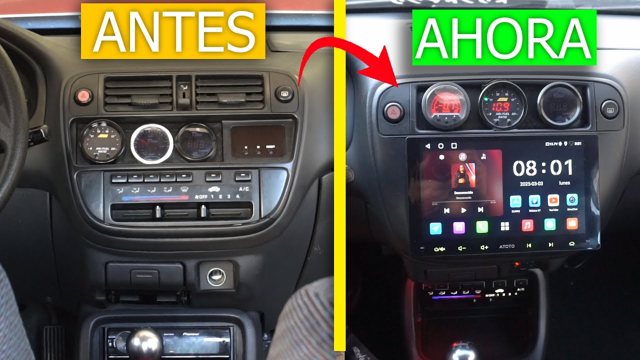 De RADIO VIEJA a PANTALLA MODERNA en mi Honda Civic Turbo 🔥