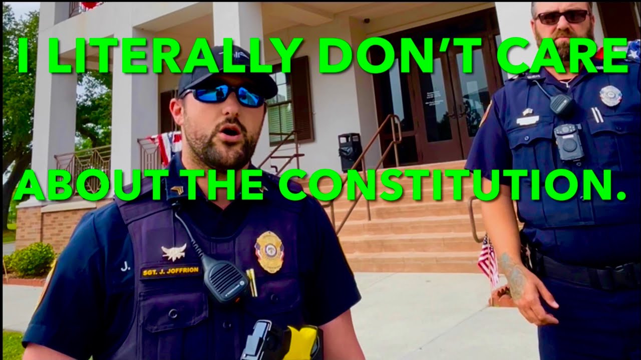 Cop Literally Doesn&rsquo;t Care About Constitution.