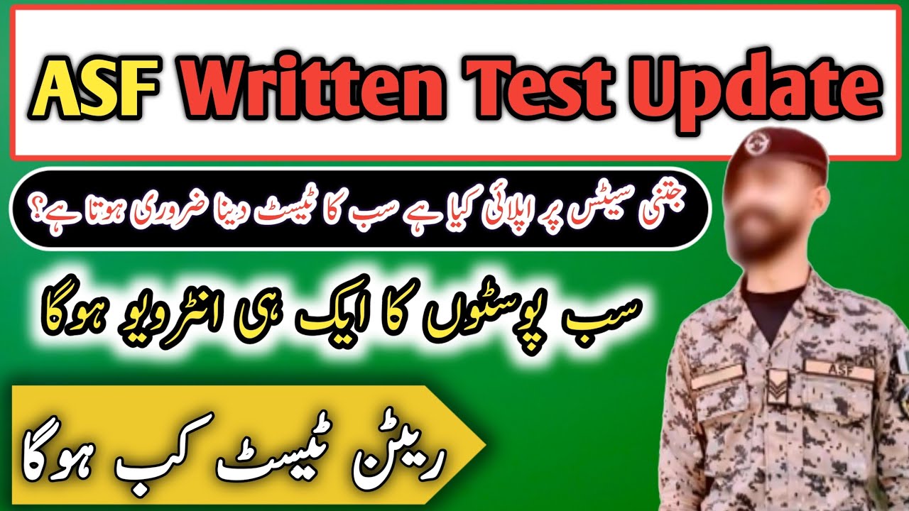ASF written test date update ASF written test 