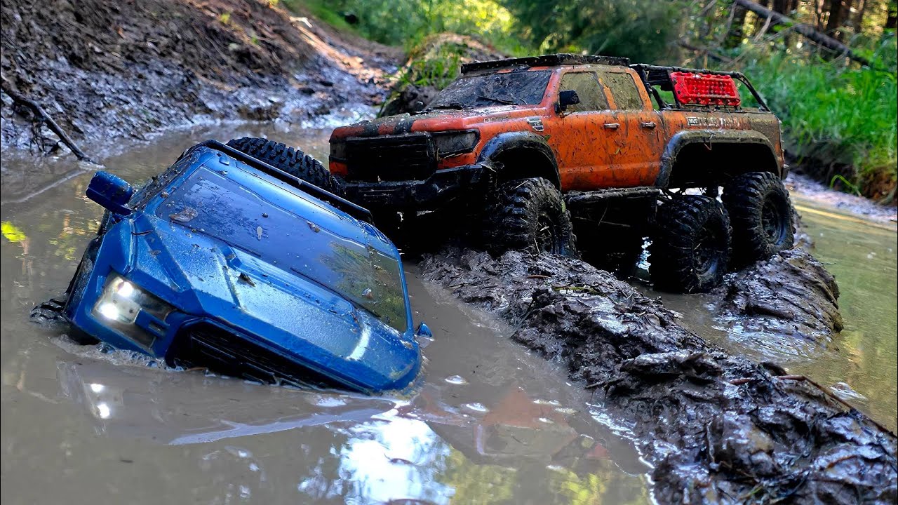 Заглючила электроника на Dodge RAM 6x6 и FORD показал весь свой потенциал! ... RC OFFroad 4x4