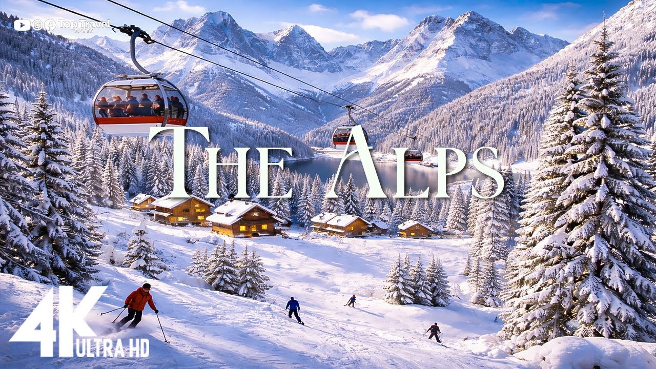 Winter Wonderland in the Alps 4K ❄️ Snowy Mountains, Cozy Villages & Stunning Alpine Scenery
