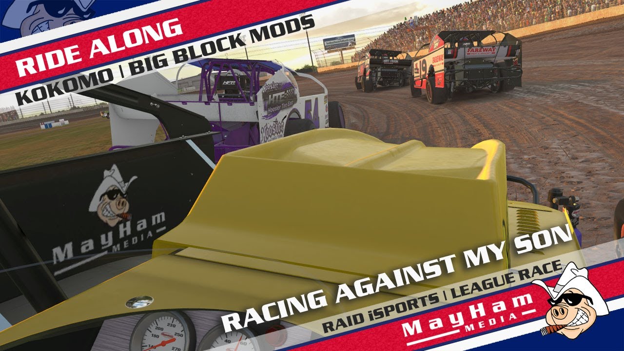 Racing My Son, Big Block Modified, iRacing Dirt Kokomo