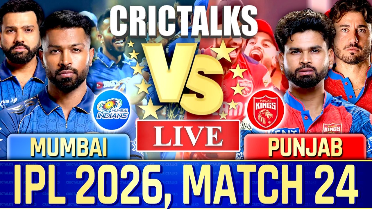 🔴 MI vs PBKS, IPL 2026, Cricket Live Match Today, Live Cricket Score Commentary - 10 Over