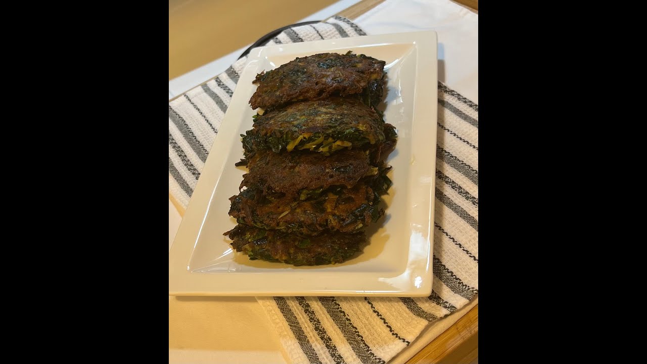 Garden green patties / Crisp greens and cooked with olive oil  😁