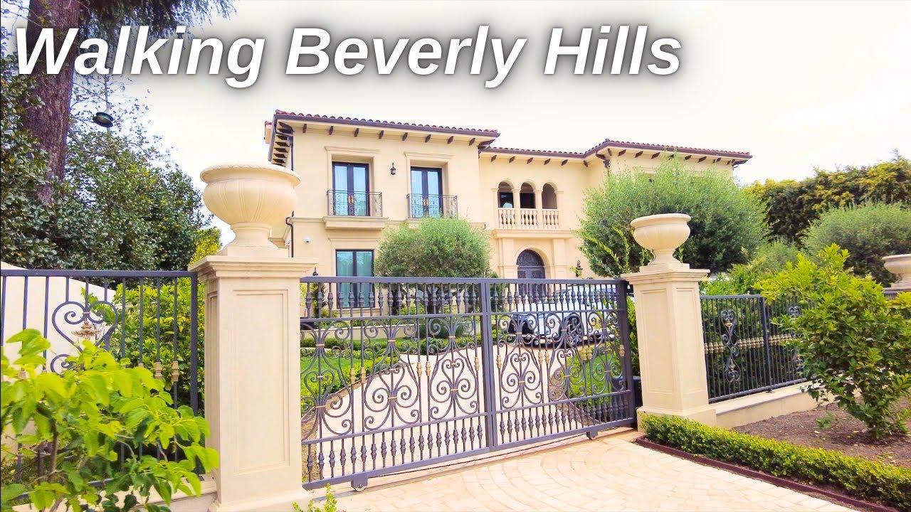 Beverly Hills Walk | Beautiful Mansions in The Flats | Walking in Los Angeles 4K
