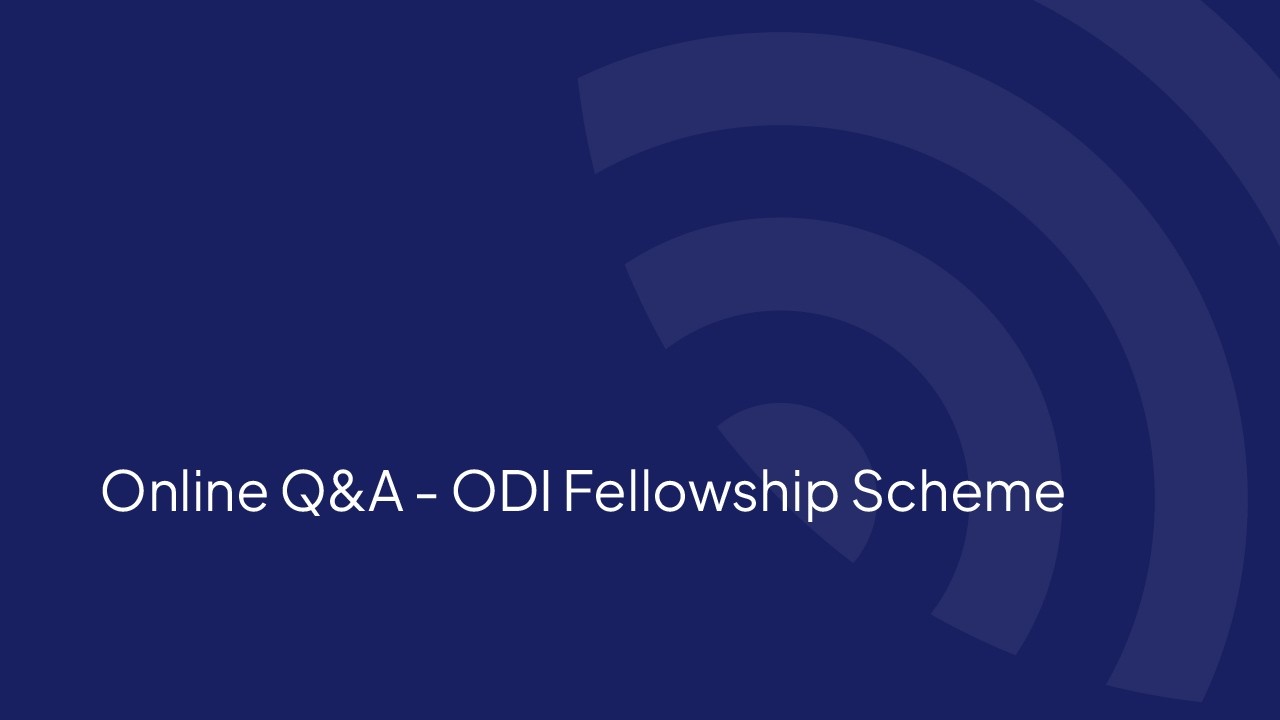 Online Q&A- ODI Fellowship Scheme