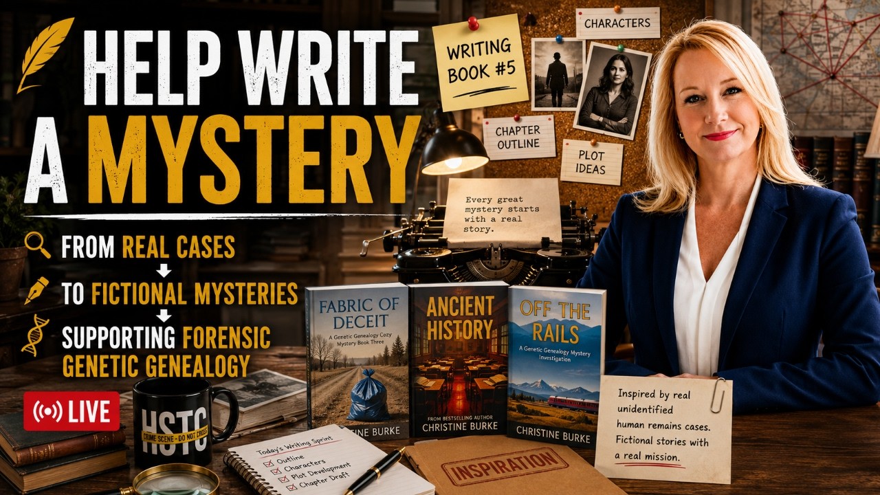 Help Write A Mystery LIVE | Real Cases. Fictional Mysteries. Supporting Forensic Genetic Genealogy