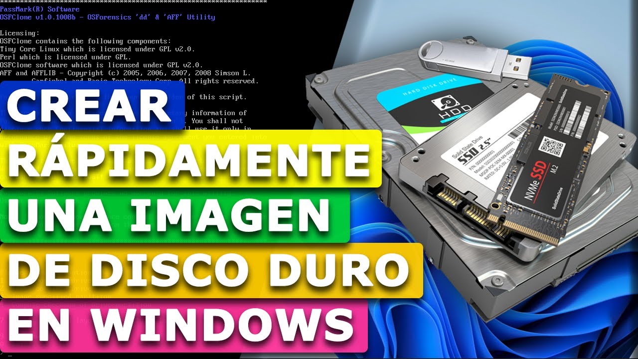 Ahorra tiempo creando una imagen de disco duro en el sistema operativo Windows
