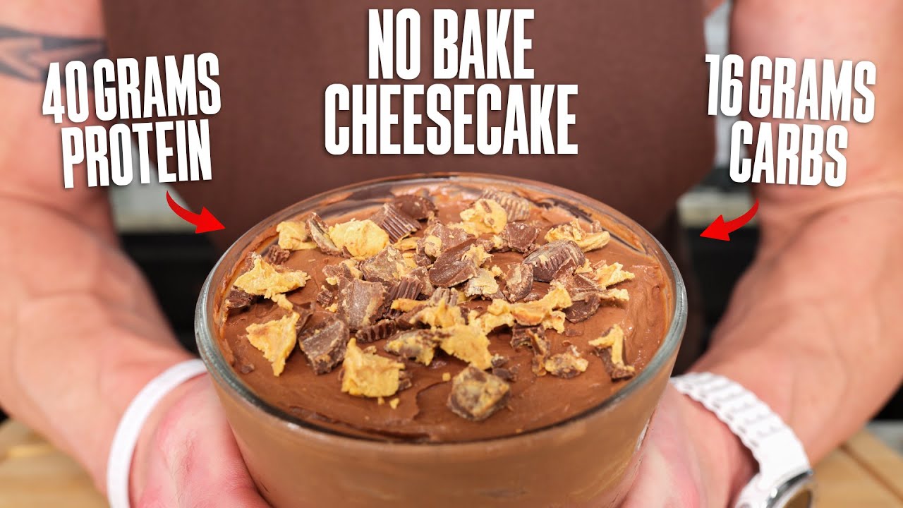 This PB Cup Protein Cheesecake Is INSANE! | Low Carb Dessert Recipe!