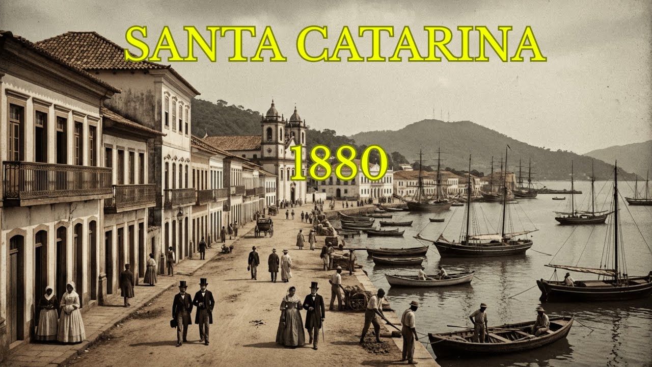 Um Tour por Santa Catarina em 1880 — Imigrantes, Cidades e o Início da Indústria (IA Reconstrução)