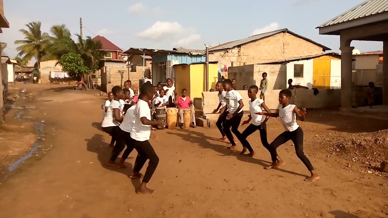 Sunkwa students performing the Gota dance in Ghana