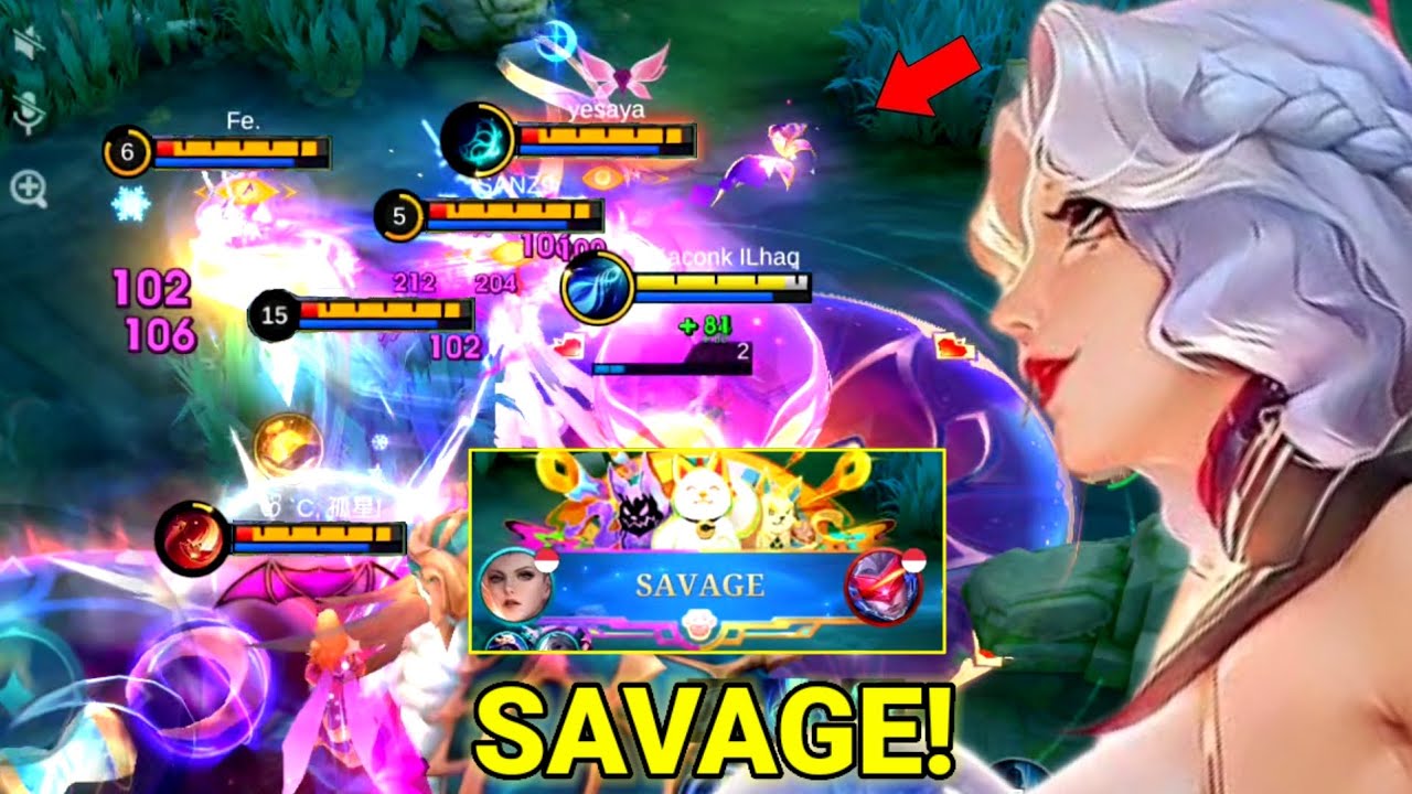 SILVANA MOMENT 1 VERSUS 5 ORANG LANGSUNG DAPET SAVAGE!! SOLO PLAYER!! - Mobile legends