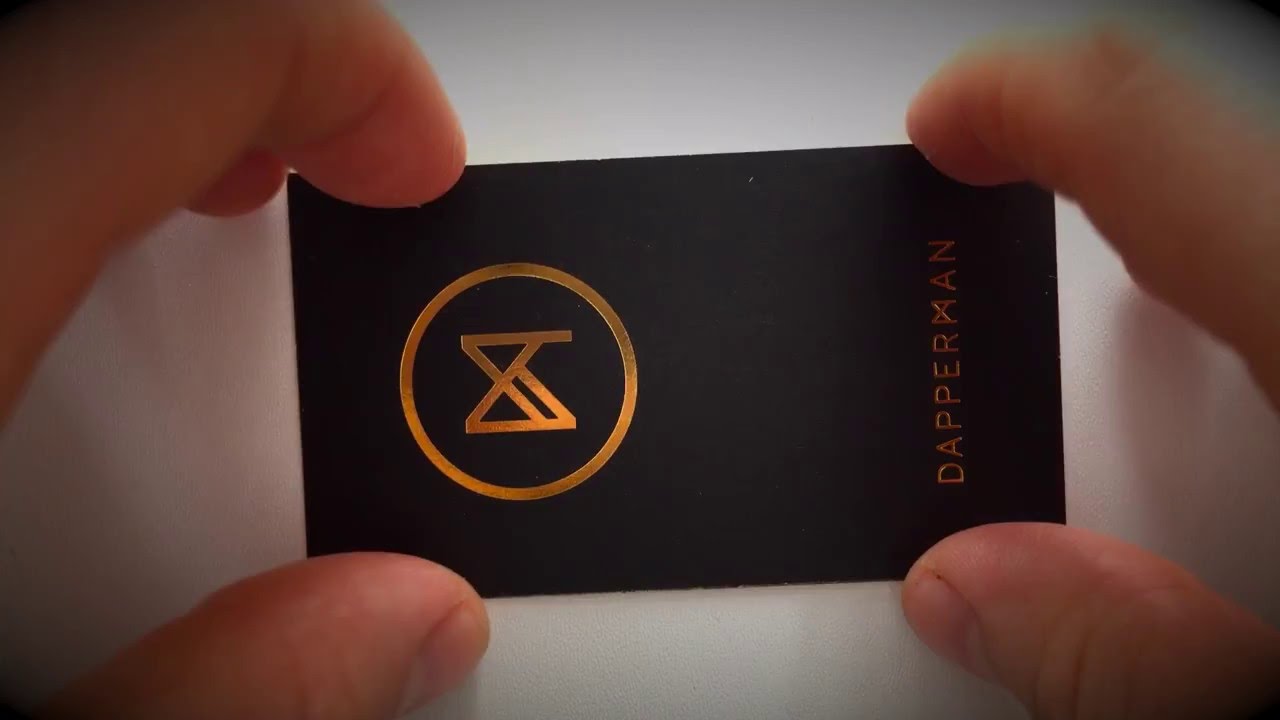 Matte black business cards with Gold Foil Stamping