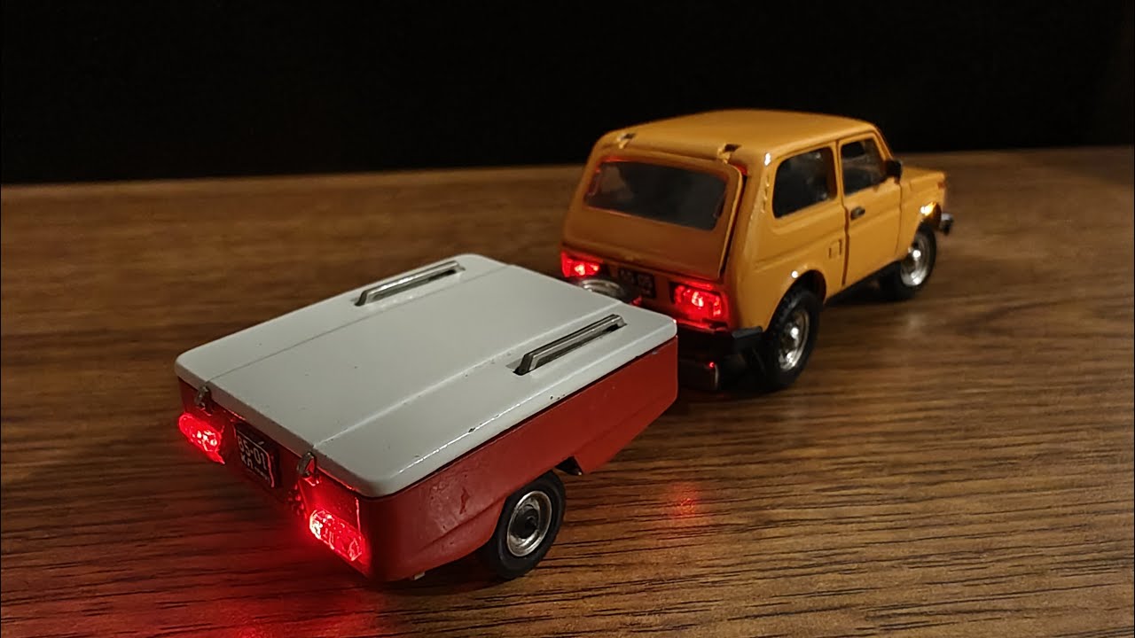 Нива с прицепом Скиф. Обе модели электрифицированные и с портами usb!