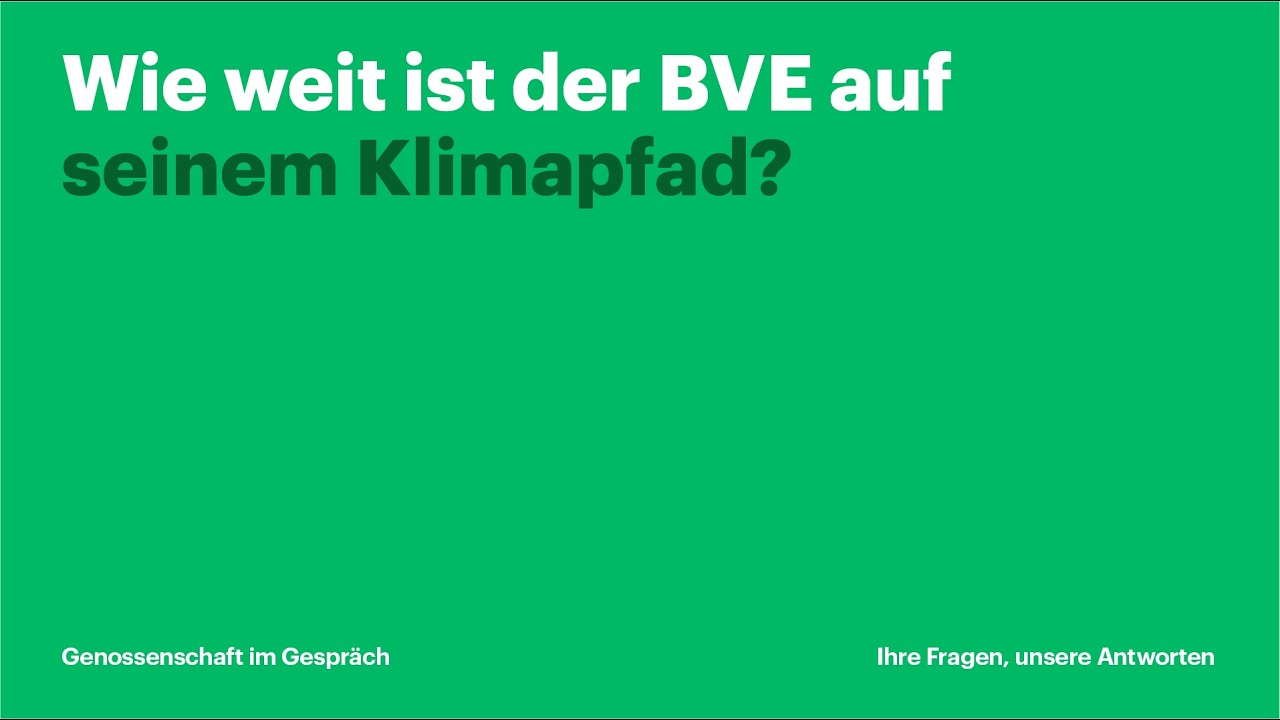 Genossenschaft im Gespräch: Fortschritt auf dem Klimapfad & der weitere Weg
