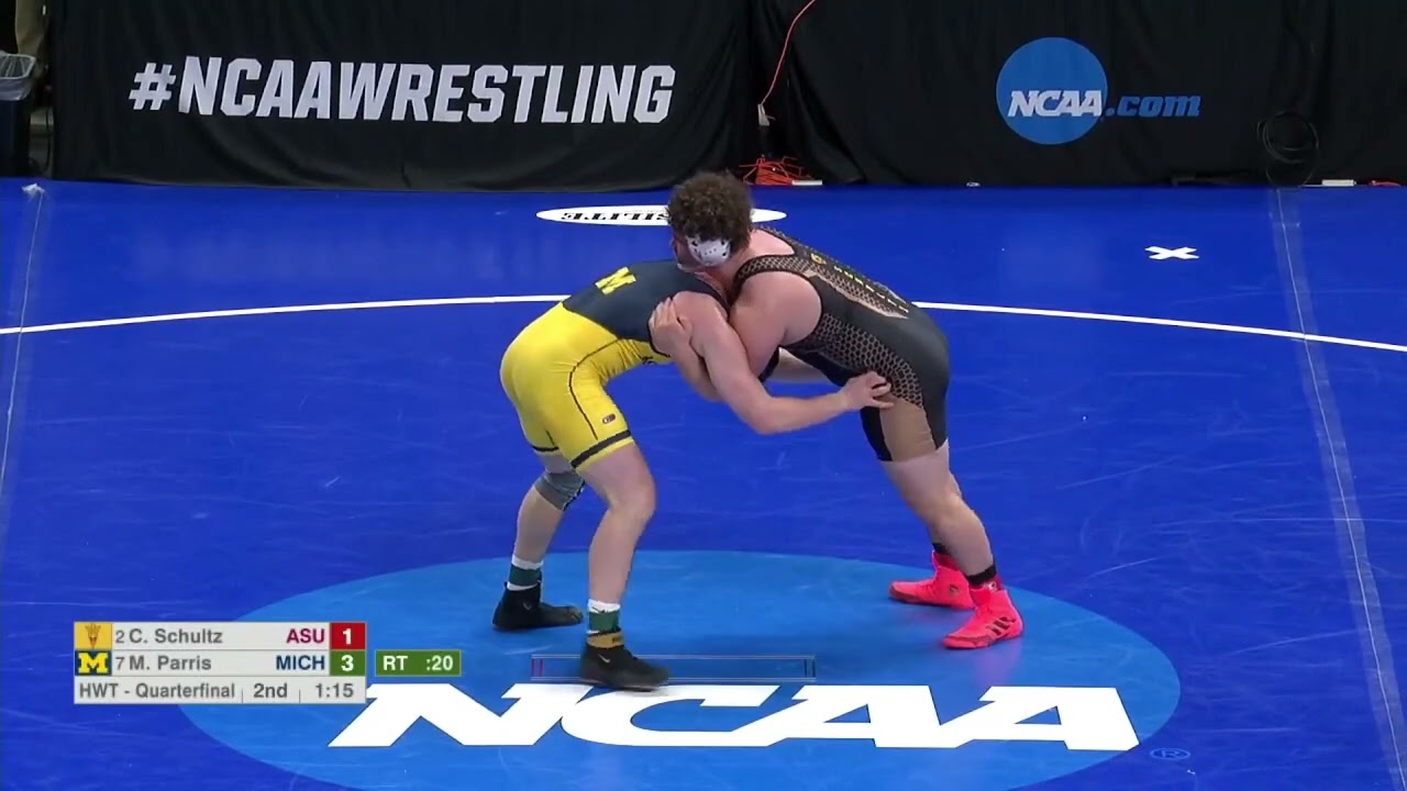 CRAZY GAME : Cohlton Schultz vs Mason Parris HWT ( QuaterFinal ) | NCAA Wrestling Championshis 2022