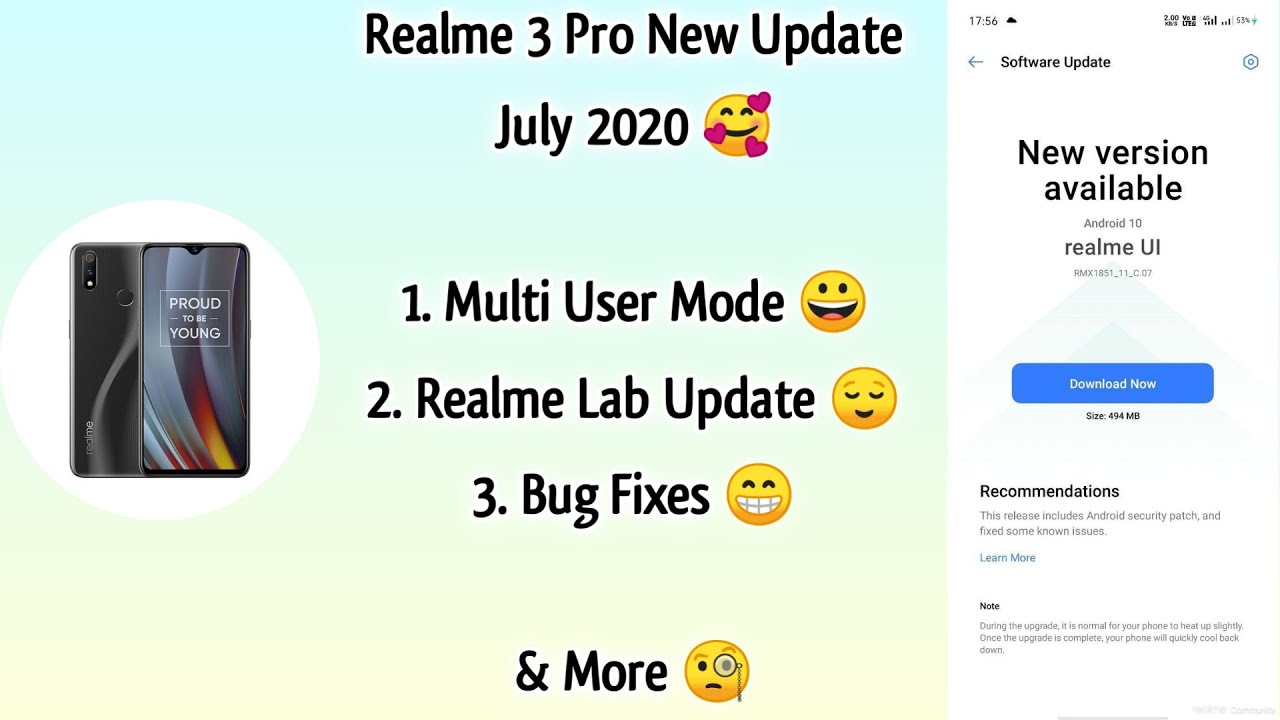 Realme 3 Pro New Update C.07 | Realme 3 Pro C.07 Update | Realme 3 Pro July 2020 Update ~ RJ 🥰🌼