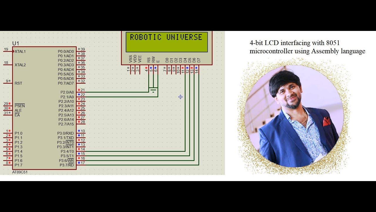 4bit LCD interfacing with 8051