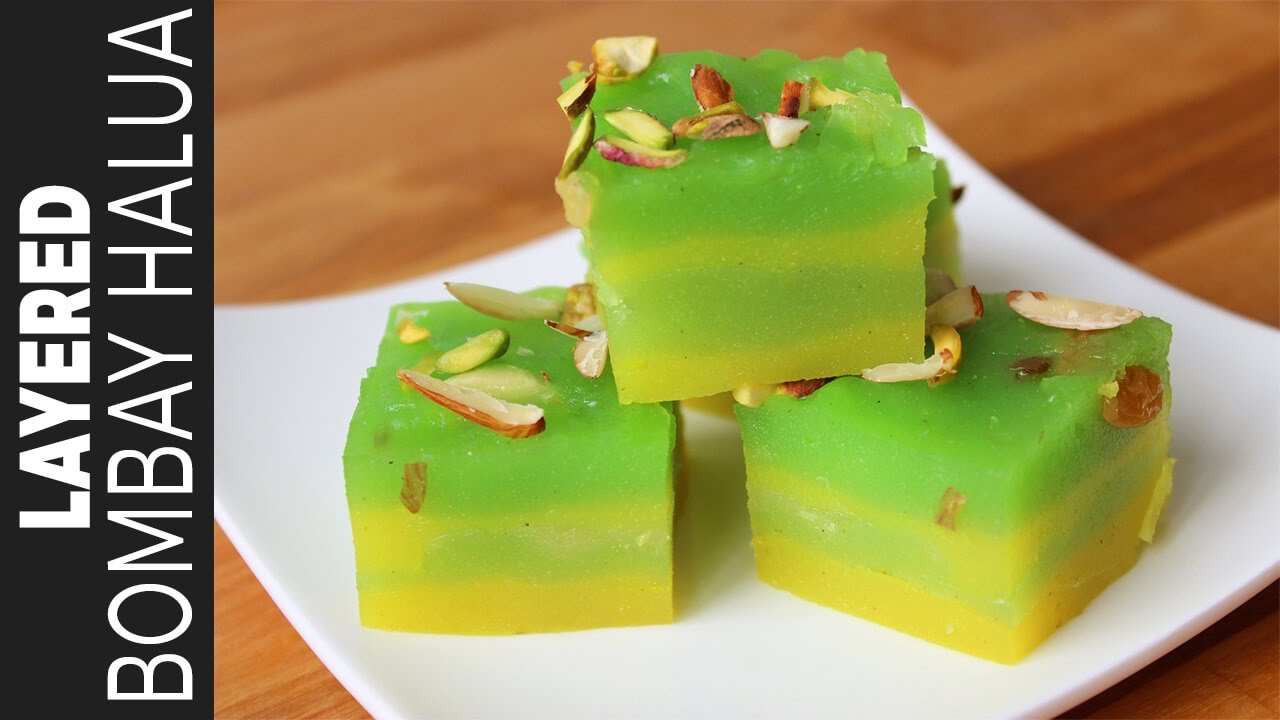 লেয়ার্ড বোম্বে হালুয়া | Layered Bombay Halua | Bombay Karachi Halwa Recipe | Halua Recipe Bangla