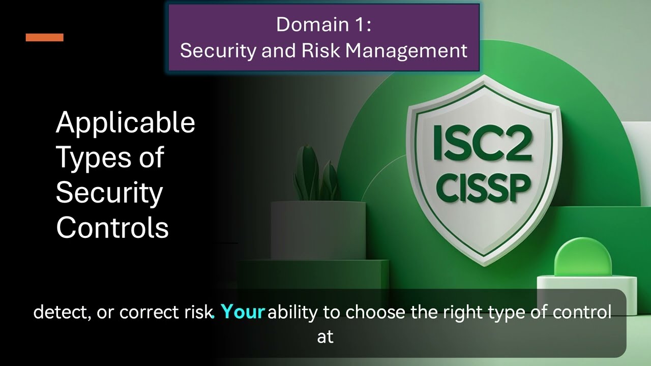 Applicable Types of Security controls