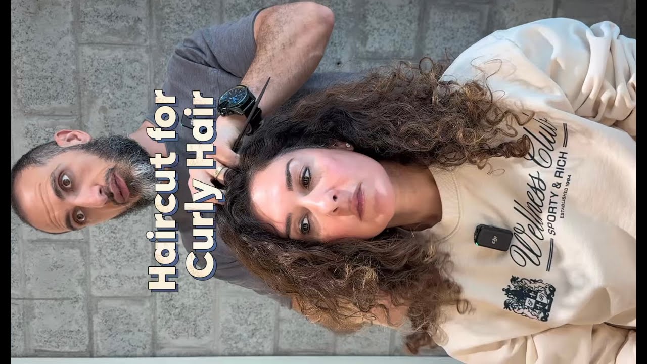 Curly haircuts require a simple, long cut in the front, with the addition of few layers in the back