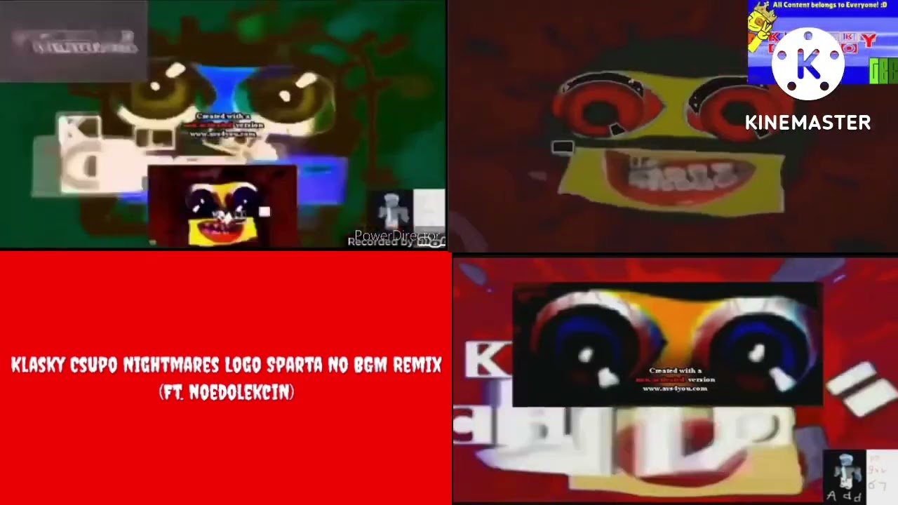 Klasky Csupo Nightmares and Klasky opusC Sparta Remix Quadparison