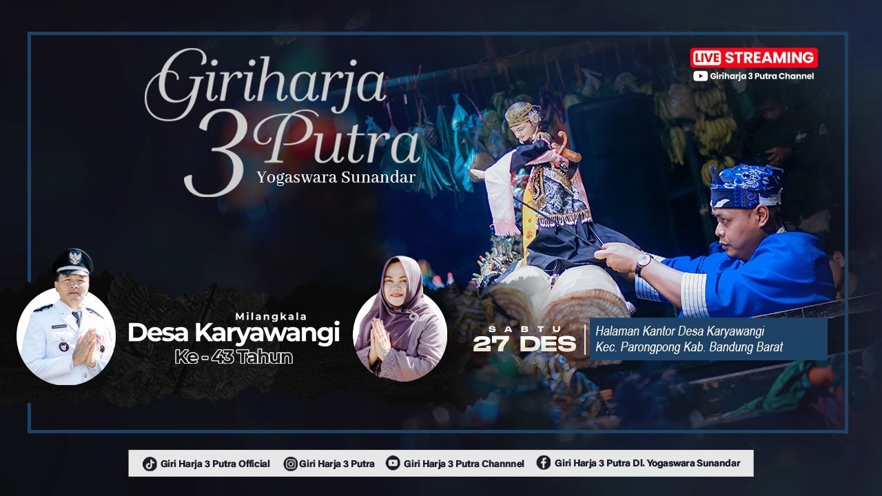 🔴 LIVE MILANGKALA DESA KARYAWANGI KE-43TH || GIRIHARJA 3 PUTRA - YOGASWARA S || KBB, 26/12/25 #gh3p