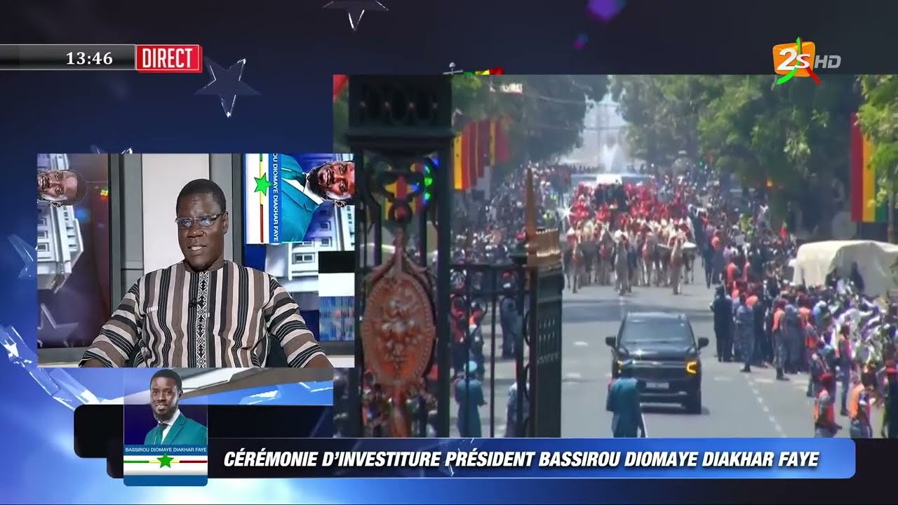 DIRECT PALAIS : L'ARRIVEE DU NOUVEAU PRESIDENT DE LA REPUBLIQUE DU SENEGAL M. BASSIROU DIOMAYE FAYE